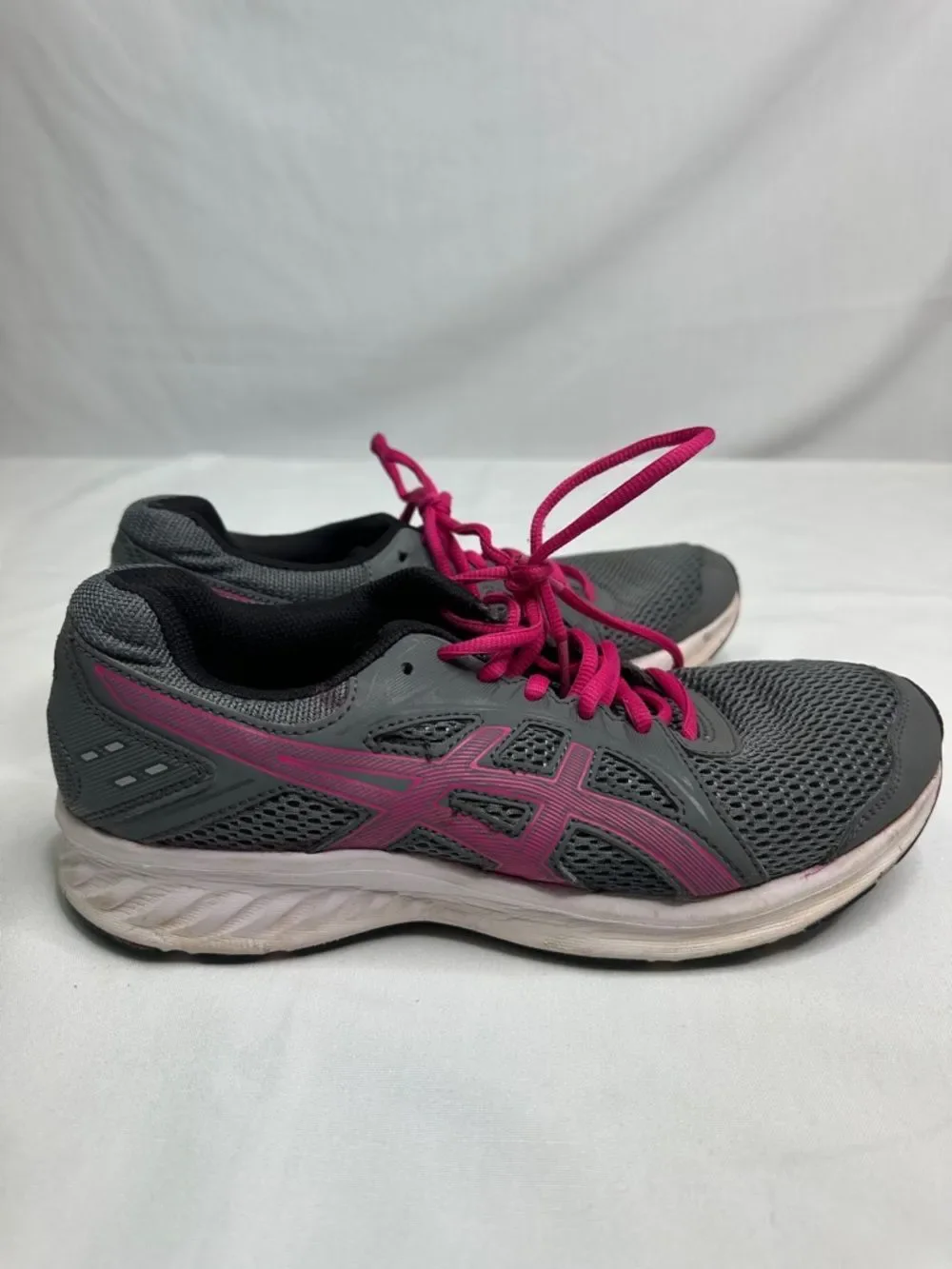 ASICS Gray and Pink Women's Running Shoes